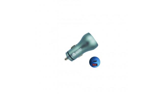 Car Charger USB 3.0+ Type C: 12-24V, 36W, QC3.0+ PD