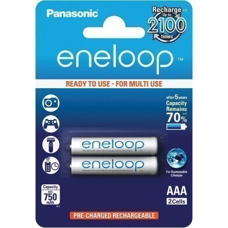 Panasonic eneloop rechargeable battery AAA 750 2BP