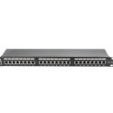 PATCH PANEL 24 PORT 1U 19" CAT.5E FTP WITH CABLE ORGANIZER SHIELDED BLACK LANBERG
