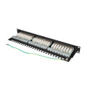 PATCH PANEL 24 PORT 1U 19" CAT.5E FTP WITH CABLE ORGANIZER SHIELDED BLACK LANBERG