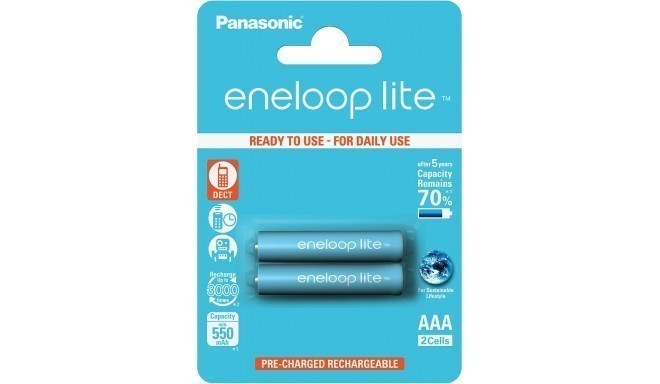 Panasonic eneloop akumulators lite AAA 550 2BP