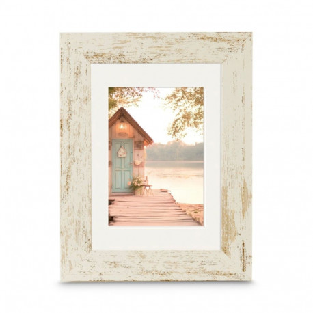 Hama Cottage Plastic Frame 20x30 Old White incl.Passepar.  193346