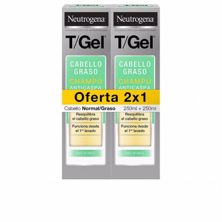 Neutrogena kõõmavastane šampoon T/Gel normaalsetele ja rasustele juustele komplekt 2x250ml