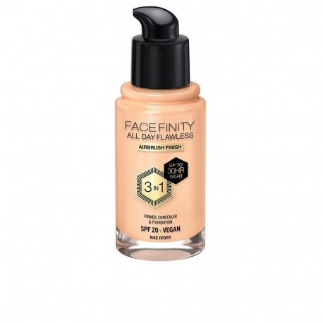 MAX FACTOR FACEFINITY ALL DAY FLAWLESS 3 IN 1 base de maquillaje #N42-ivory 30 ml