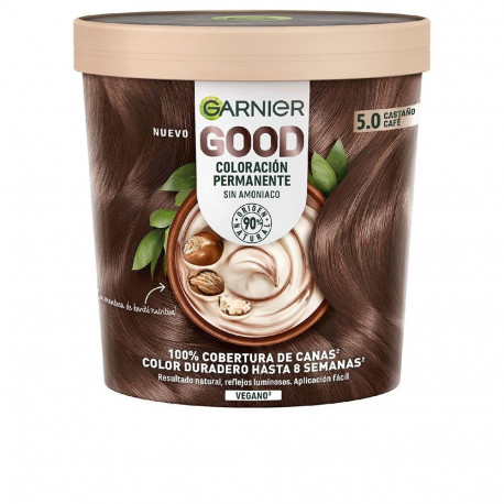 GARNIER GOOD coloración permanente sin amoniaco #5.0 castaño café 217 ml
