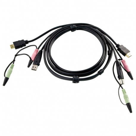 "ATEN 2L-7D02UH HDMI KVM Anschlusskabel schwarz 1.8m USB 2.0"