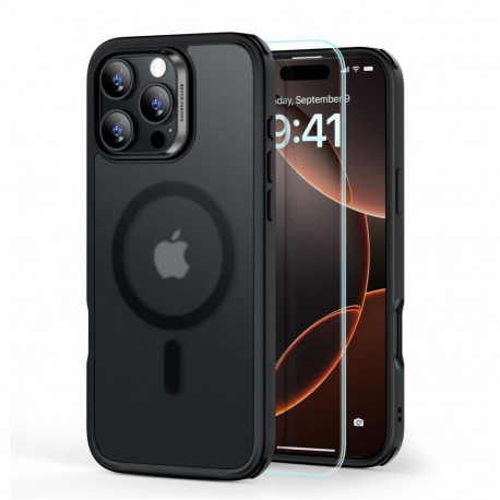 ESR ESR Classic Hybrid Halolock MagSafe Case Set + Tempered Glass for iPhone 16 Pro Max - Semi-Trans