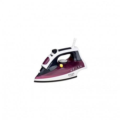 Adler AD 5022 Dry & Steam iron Ceramic soleplate Purple, 2200 W