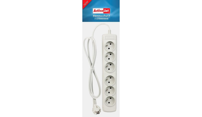 Activejet 6GNU - 3M - S power strip with cord
