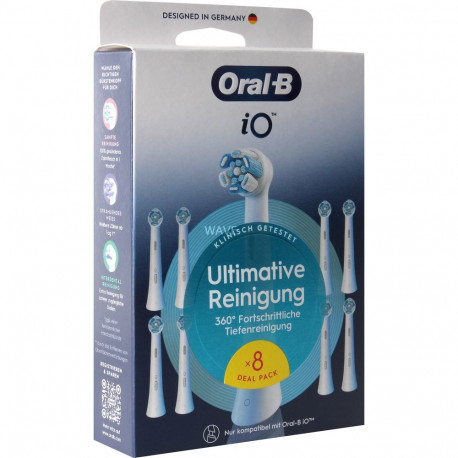 Oral-B iO Ultimative Reinigung 8er (weiß, Überlegene Plaque-Entfernung)