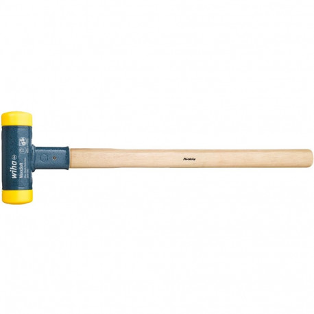 Wiha soft-face hammer, recoil-free, medium-hard, black/wood, O 50mm