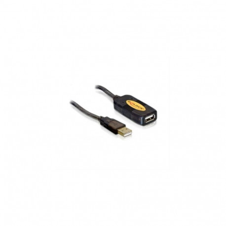USB 2.0 aktiivne pikenduskaabel USB-A pistik > USB-A pesa 10m, must