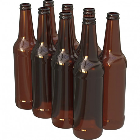 500 ml õllepudel 8 tk. BROWIN 631431, 500 ml, 6.72x6.72x26 cm, pruun klaas