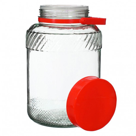 Browin glass jar with plastic cap 600150, 5.0 L, 1.58 kg, with cap, glass
