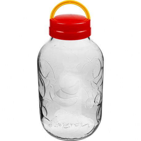 5 L jar for infusion liquor with screw lid and handle BROWIN 133502, glass, Ø100 mm, 5.0 L