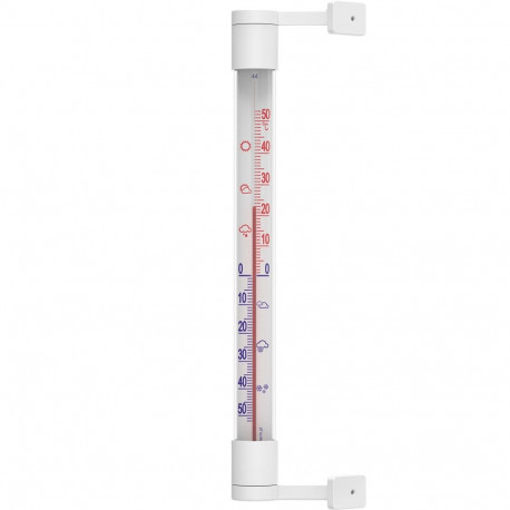 Bioterm 020202 Window Thermometer, -50°C to +50°C, 22cm, White, Adhesive, Plastic