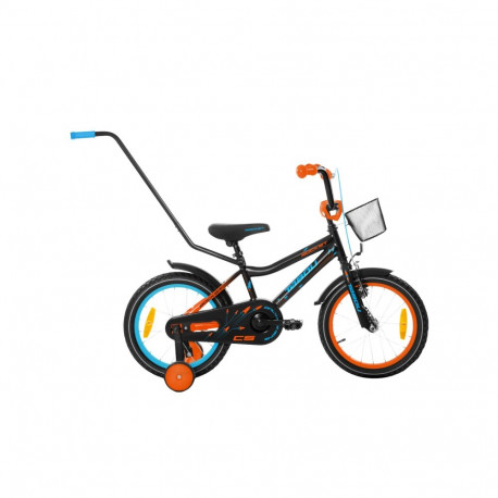 Laste jalgratas TABOU Rocket CS, 16" must/oranž