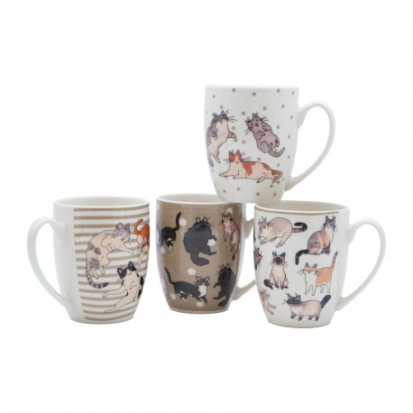 Mug CAT D8xH10,5cm 400ml, mix