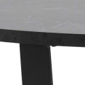 Söögilaud AMBLE D110x75cm, must, melamiin, metall
