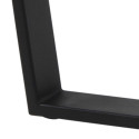 Söögilaud AMBLE D110x75cm, must, melamiin, metall