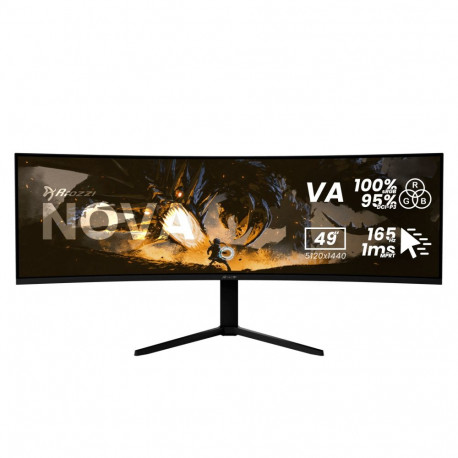 Arozzi Nova | 49 " | VA | 32:9 | 165 Hz | 4 ms | 5120 x 1440 pixels | 350 cd/m² | HDMI ports quantit