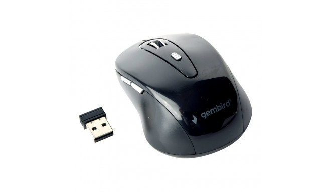 Gembird | 6-button wireless optical mouse | MUSW-6B-01 | Optical mouse | USB | Black