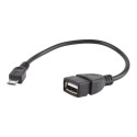 Cablexpert USB OTG AF–Micro BM kaabel, 0.15 m