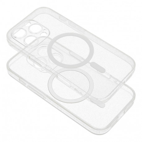 Case for Samsung S26 Clear Mag Cover - Glitter (STR) compatible with MagSafe transparent glitter