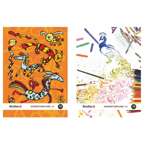 Bradley joonistusplokk A4, 20 lehte 120g universaalne/klassikaline
