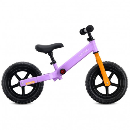 Modern tasakaaluratas terasest, lilla ja oranž