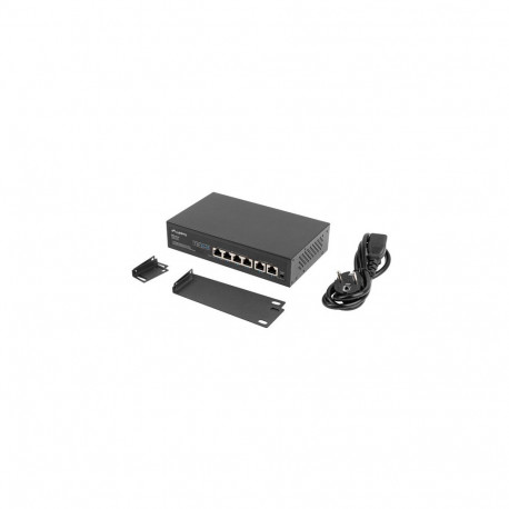 Lanberg võrgulüliti 4x 100MB PoE+/2x 100MB haldamata 10"/19" rack-paigaldatav Fast Ethernet 60W