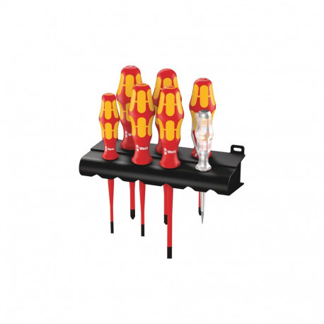 Wera 160iS/7, Kruvikeerajate komplekt Kraftform Plus Series 100, ühepoolse faasitesteri ja hoidikuga