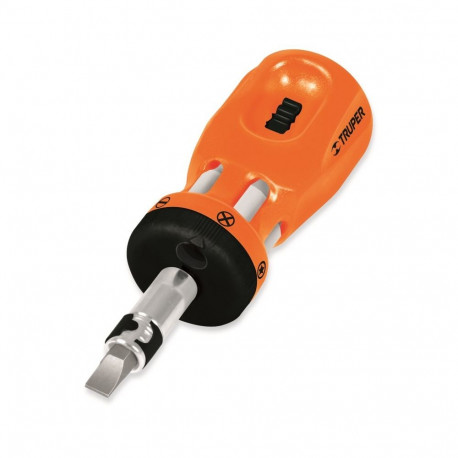 Ratchet mini screwdriver with 12 bits Truper®