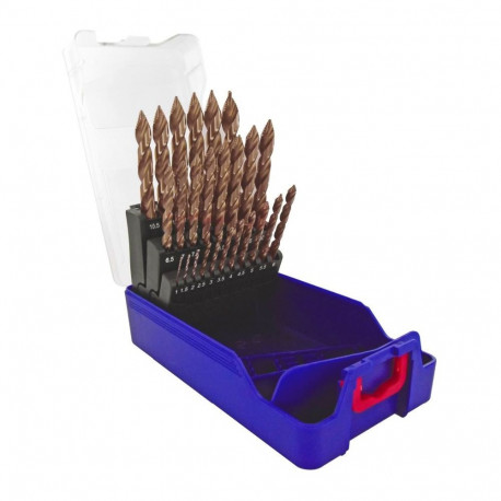 Tivoly Smart Point FUSIO Metal Drill Bit Set – 25-Piece Ø 1–13 mm, Auto-Centring, 5 mm Tri-Flat Shan