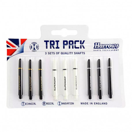 Harrows Shafts Tri Pack czarne,białe