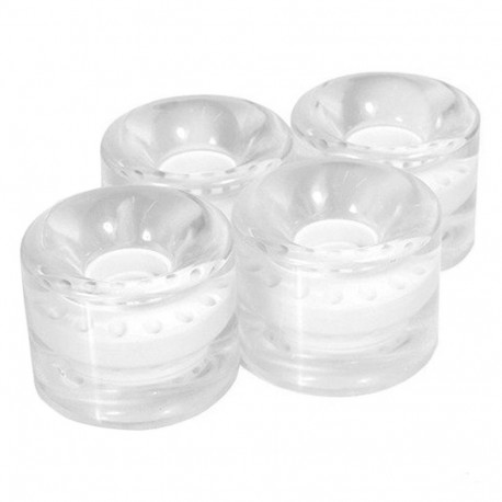 SMJ rularattad plastikust rulale 59x46mm 4tk, poolläbipaistev valge