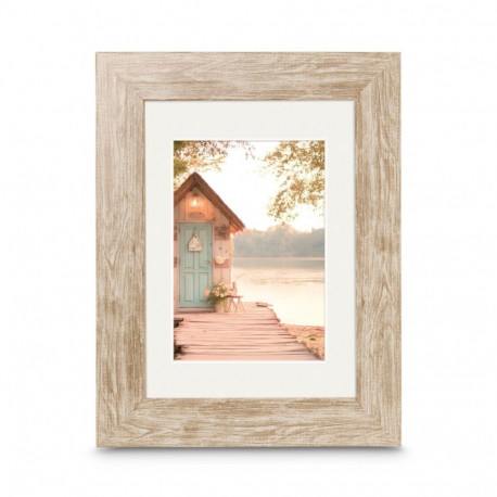Hama Cottage Plastic Frame 15x20 Brown inc.Passepartout    193330