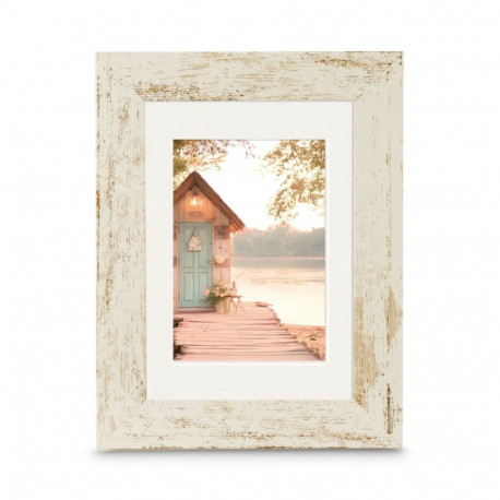 Hama Cottage antiikvalge 13x18 plastikraam koos paspartuuga 193344