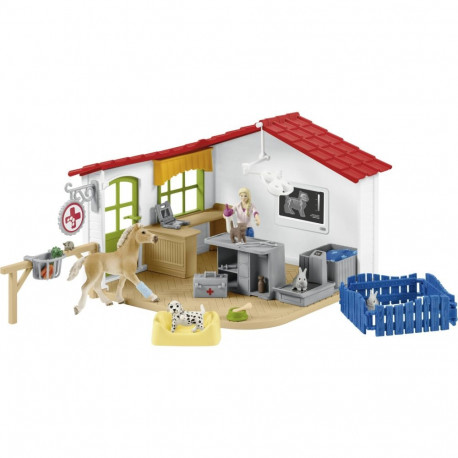 Schleich Farm World 42502 loomaarsti kabinet lemmikloomadega