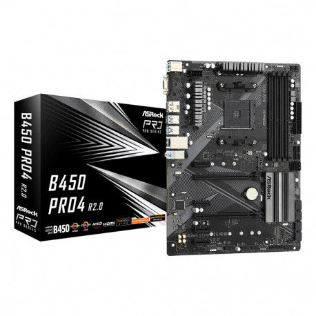 "ASROCK B450 PRO4 R2.0 AMD AM4 ATX M.2 retail"