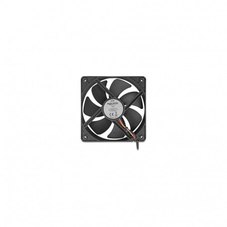 "Delock Axiallüfter 24 V DC, 120 x 120 x 25 mm schwarz"