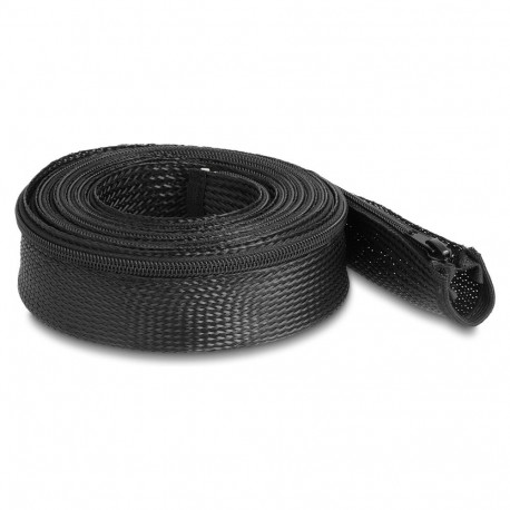 "Geflechtschlauch mit Reißverschluss hitzebeständig 5 m x 50 mm schwarz"