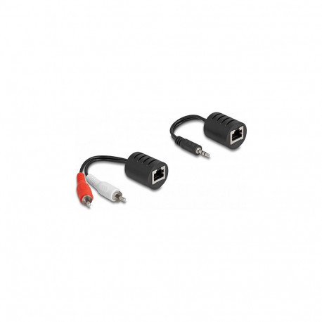"Stereo Audio Extender RJ45 Buchse zu 3,5 mm Klinkenstecker und RJ45 Buchse zu 2 x Cinch Stecker Cat