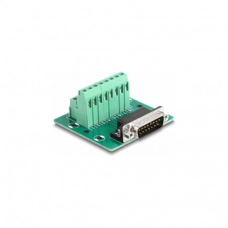 "D-Sub 15 Pin Stecker zu Terminalblock für Hutschiene"