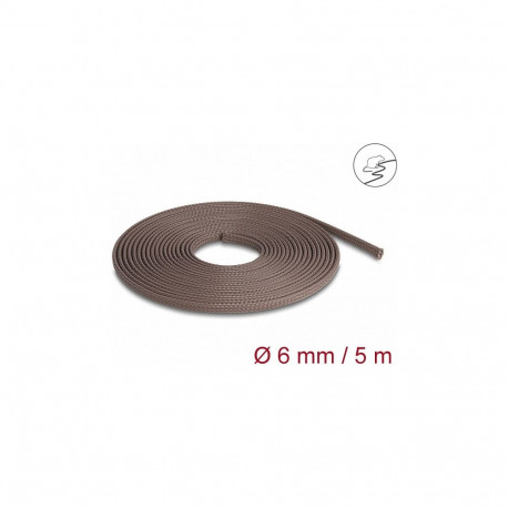 "Geflechtschlauch nagerfest dehnbar 5 m x 6 mm braun"