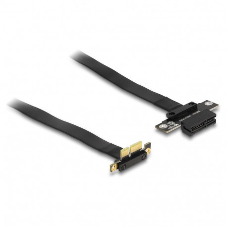 "Riser Karte PCI Express x1 Stecker 90° gewinkelt zu x1 Slot mit Kabel 30 cm"