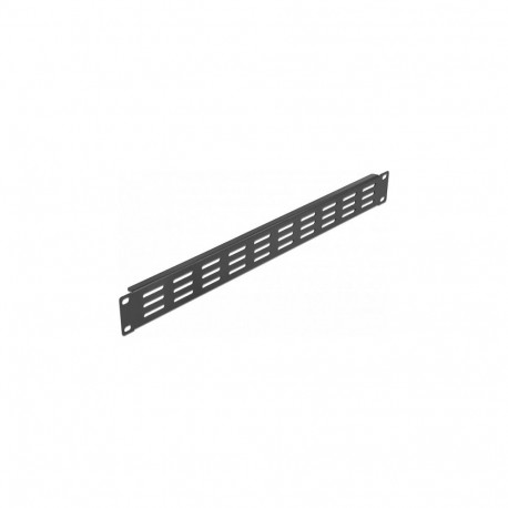 19-tolline võrgukapi paneel ventilatsiooniavadega horisontaalne 1 HE must