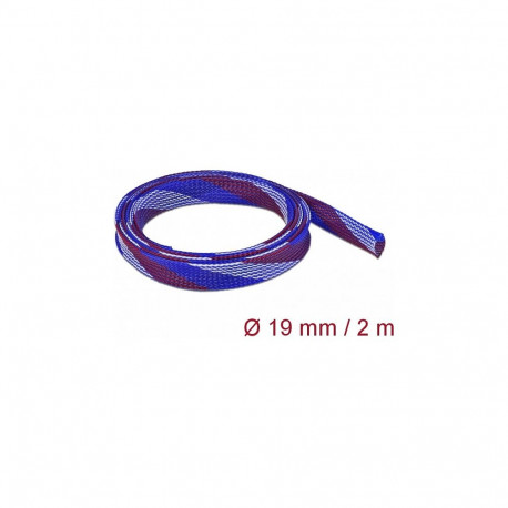 "Geflechtschlauch dehnbar 2 m x 19 mm blau-rot-weiß"