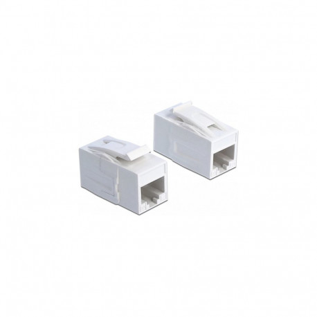 "Keystone Modul RJ45 Buchse > RJ45 Buchse Cat.6A UTP weiß"