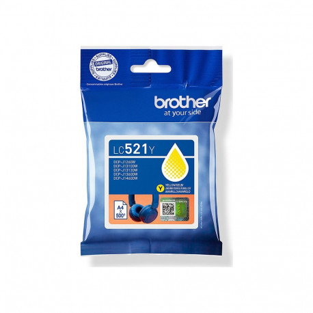 Brother LC-521Y kollane tindikassett (u 500 lehekülge)